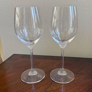 Elegant Riedel art deco stem Clear crystal Wine Glass Set